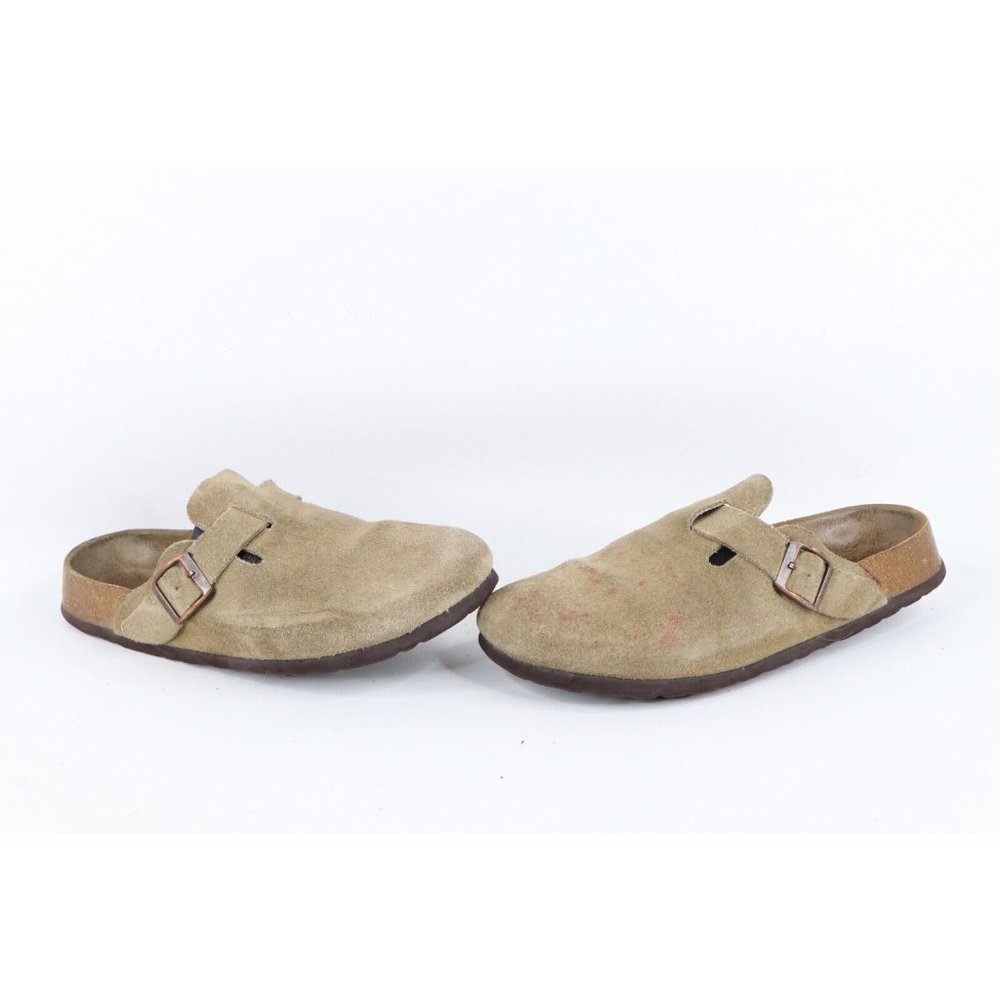 Vintage Betula Birkenstock Womens 7 Distressed Suede Leather Mules Clogs Sandals